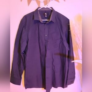 Calvin Klein Blue Men's Button Up Dress Shirt